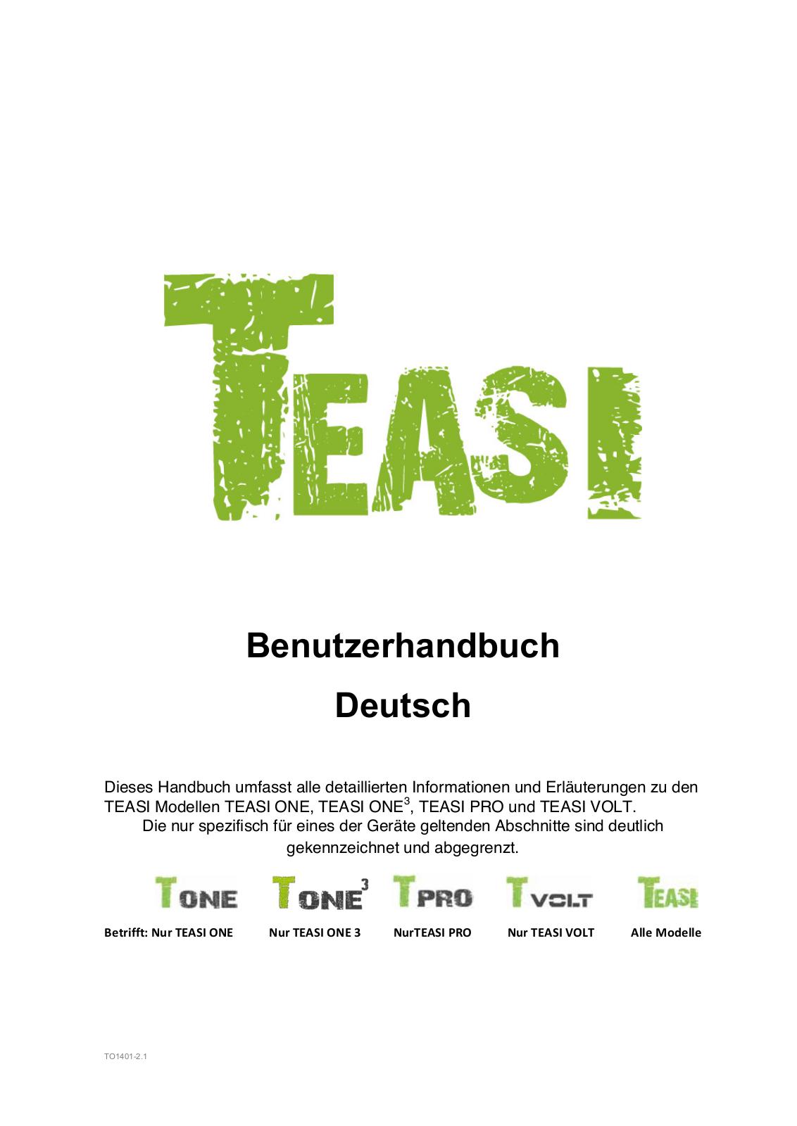 Teasi Volt operation manual - ManualMachine.com
