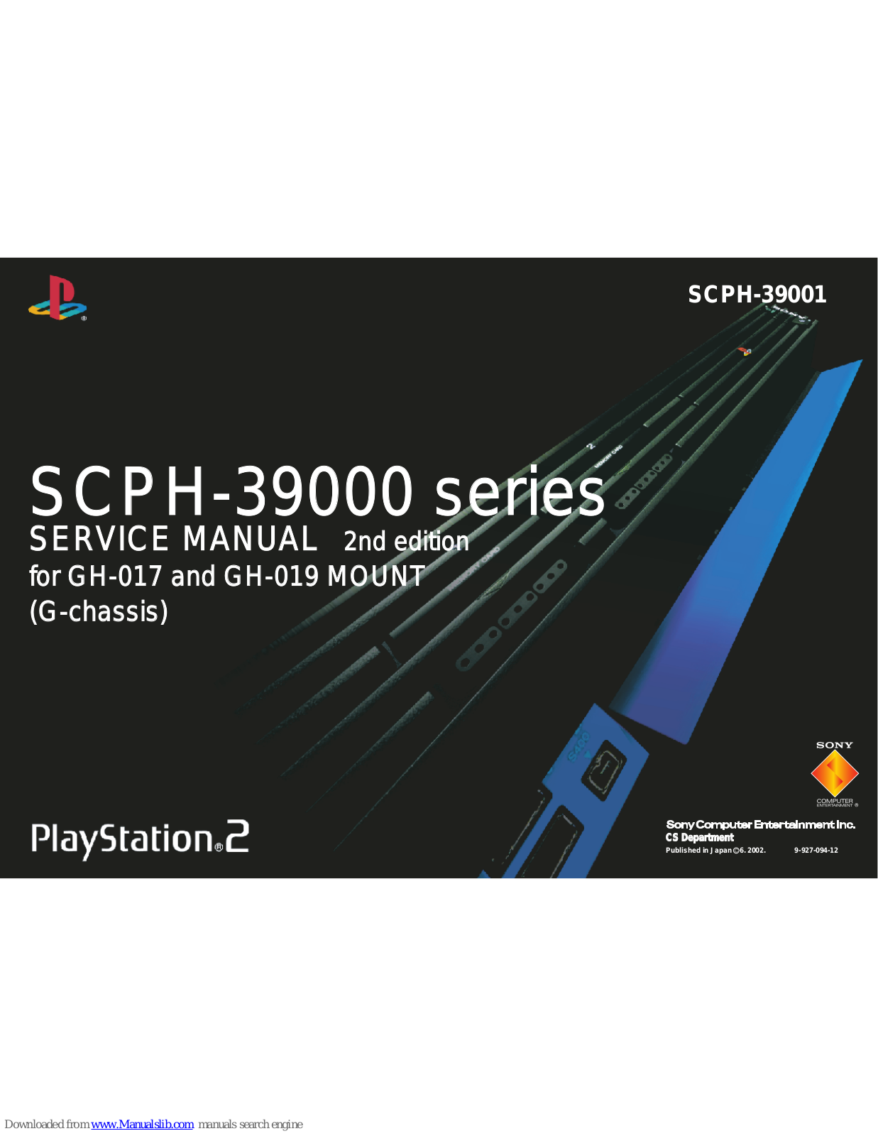 Sony PlayStation 2 Series, SCPH-39000 Series, SCPH-39001 Service Manual