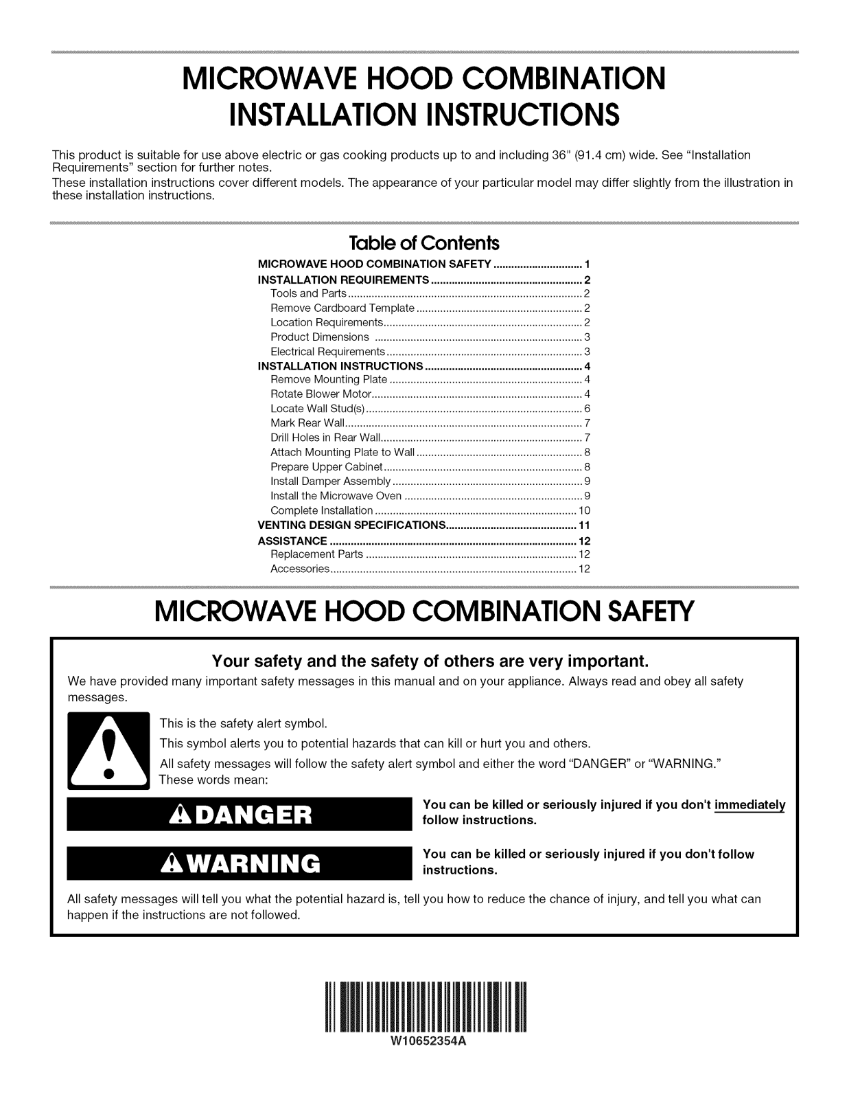 Whirlpool WMH76719CW1, WMH76719CW0, WMH76719CS1, WMH76719CS0, WMH76719CB1 Installation Guide - ManualMachine.com