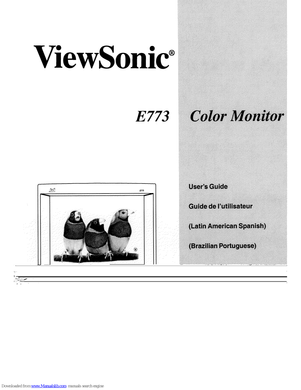 ViewSonic E773 User Manual