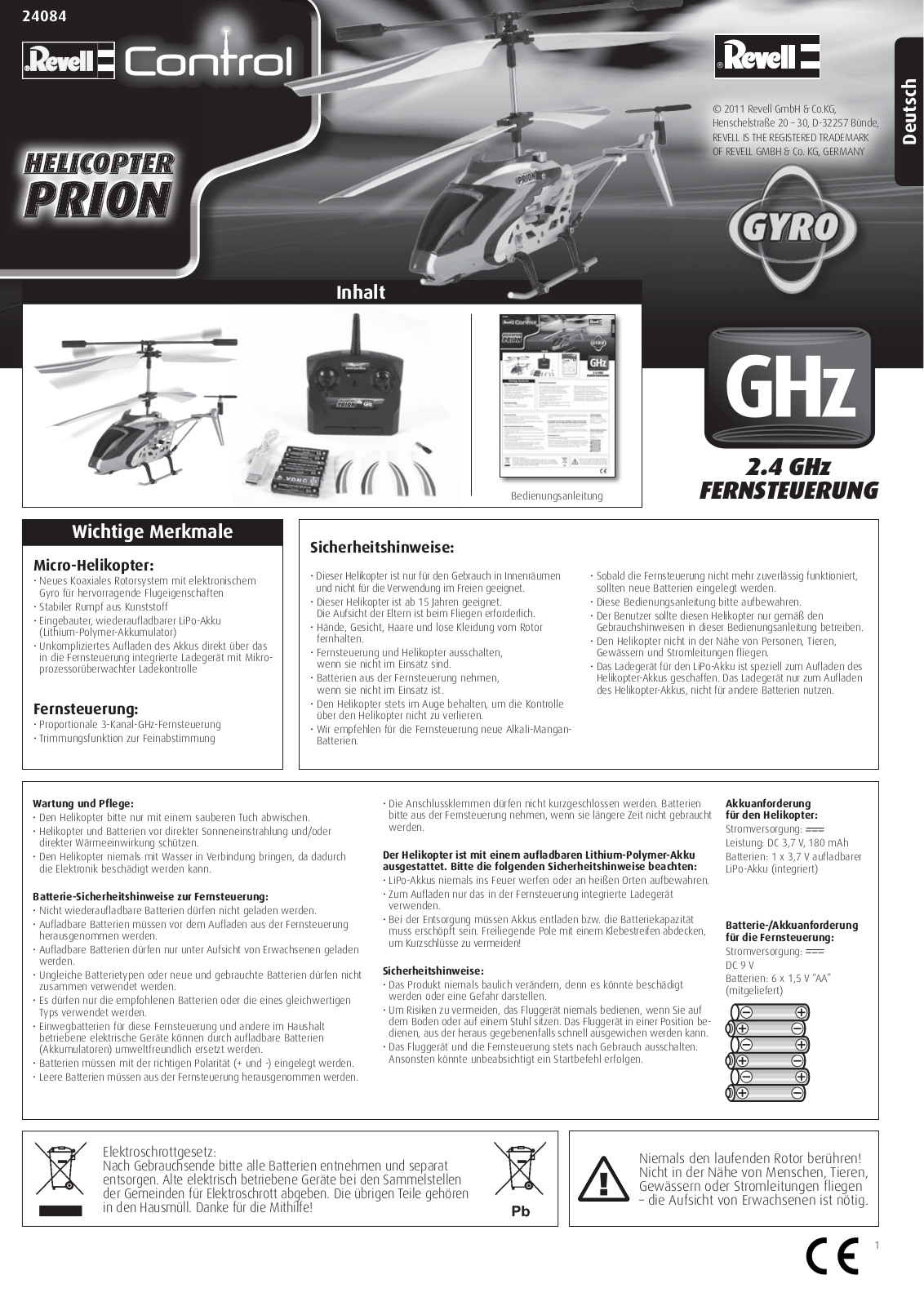 Revell 24084 User guide