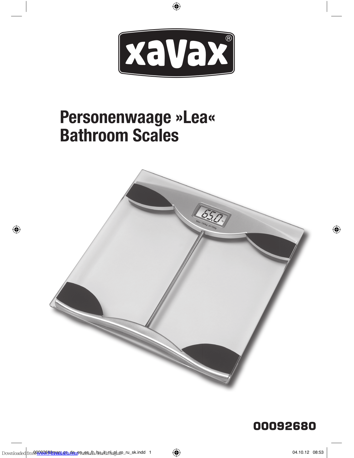 Xavax Lea, 00092680 Operating Insructions