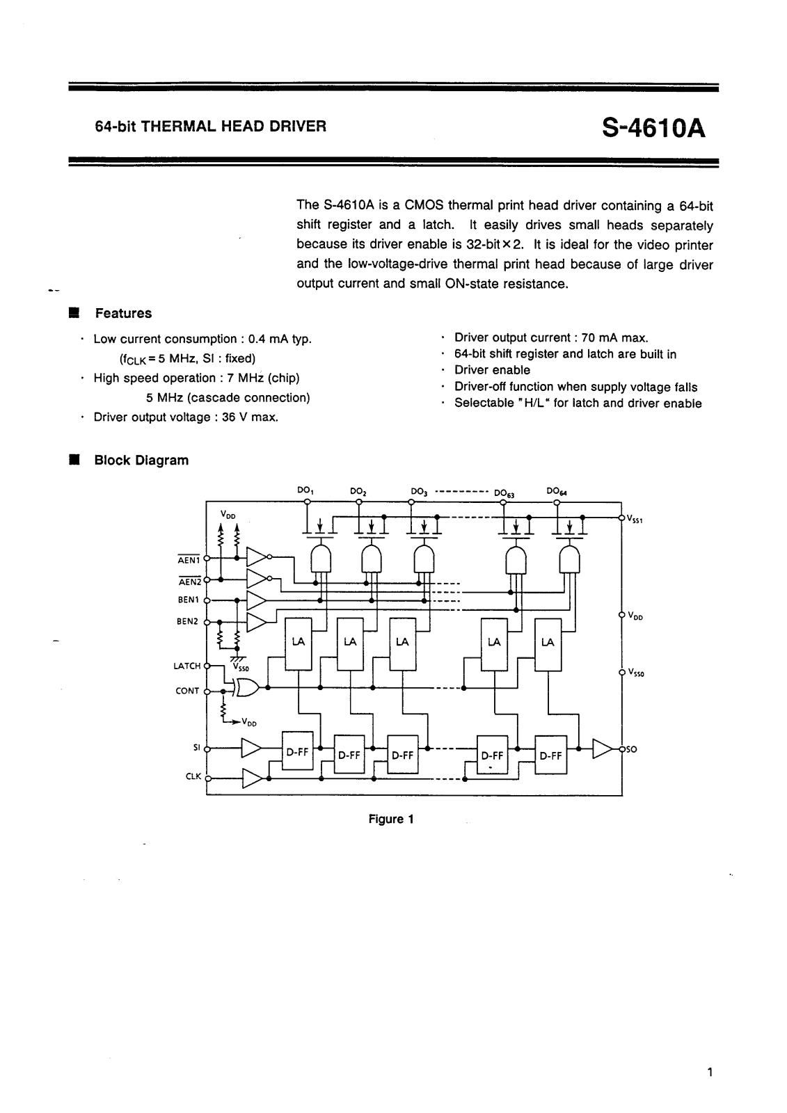 Epson S-4610A Datasheet