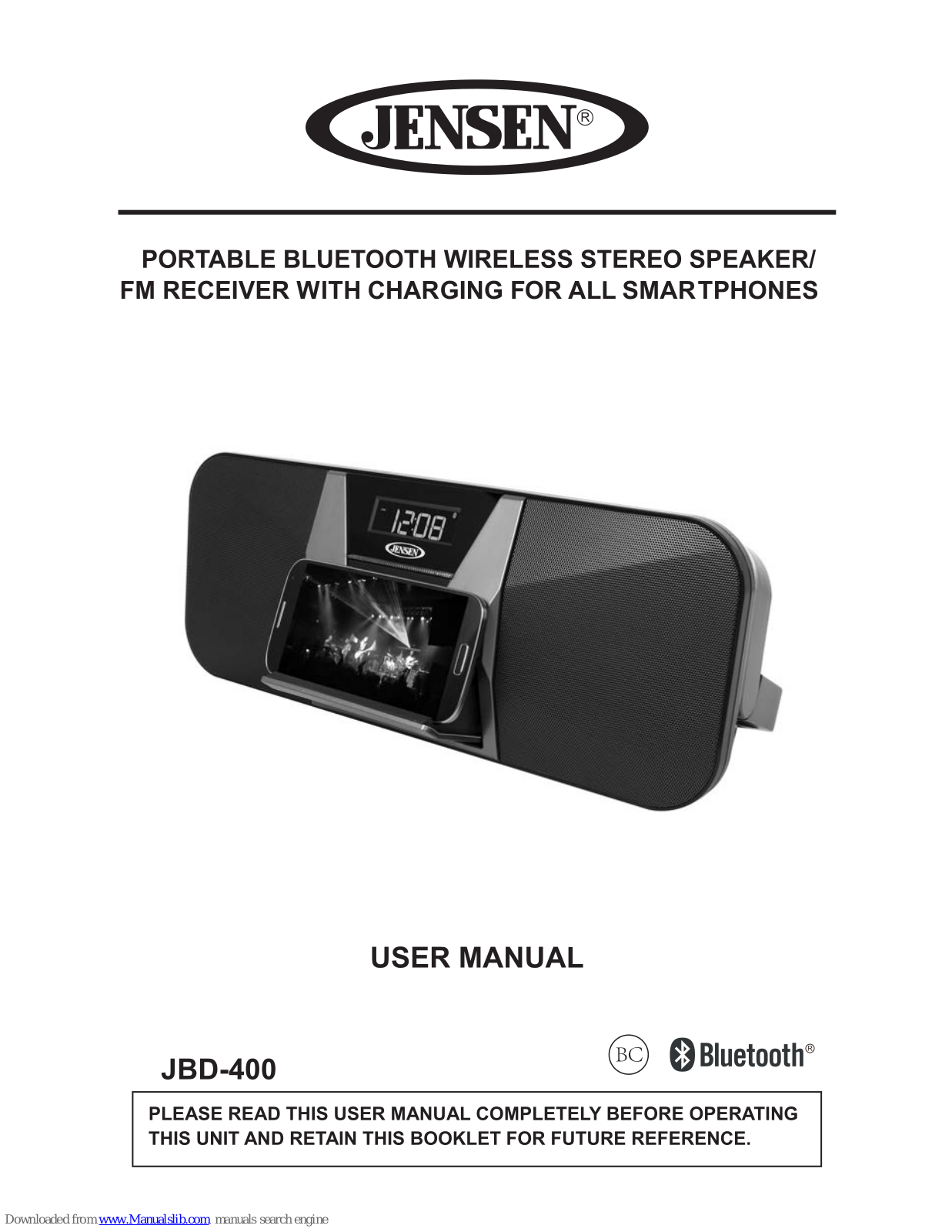 Jensen JBD-400 User Manual