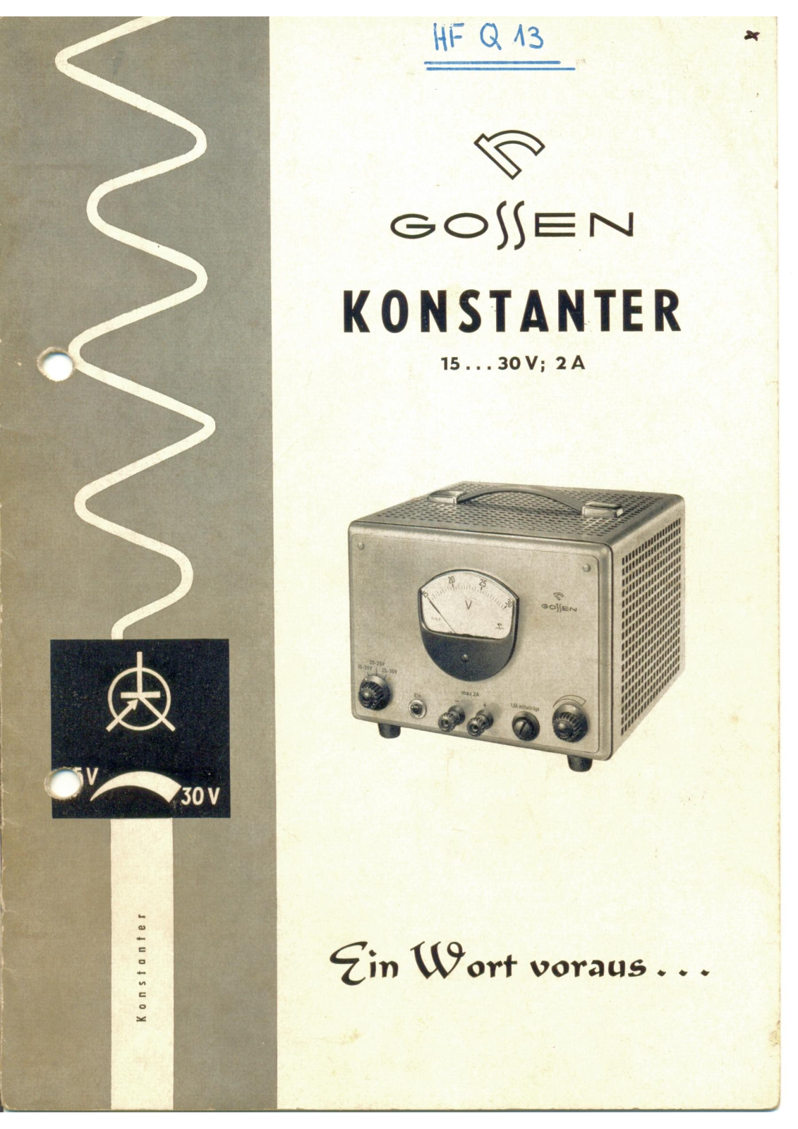 Gossen HFQ13 User Manual