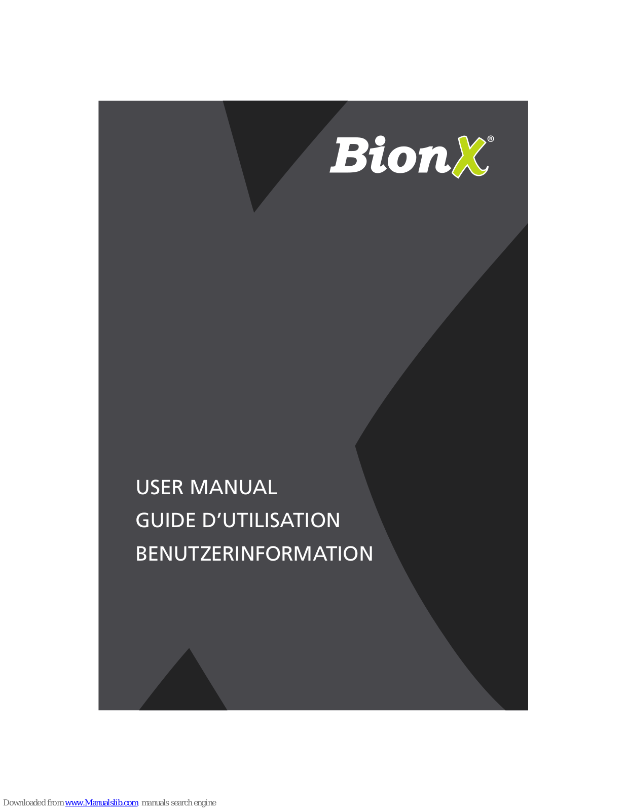 BionX Bicycle User Manual - ManualMachine.com