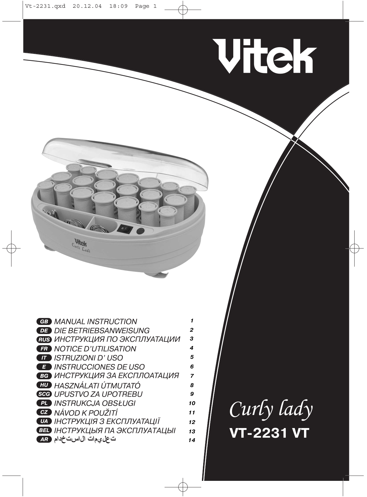 Vitek VT 2231 User manual