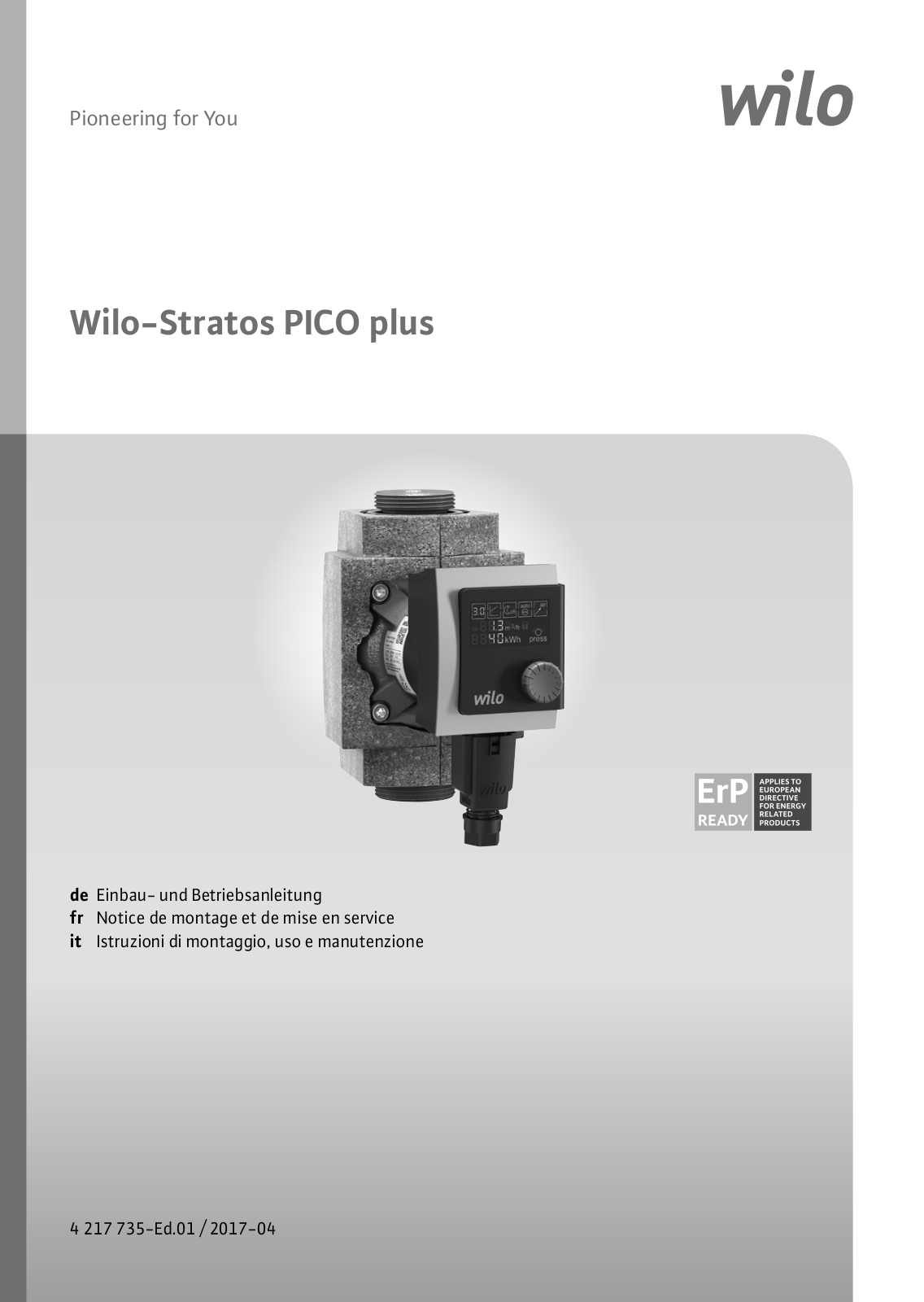 Wilo Stratos PICO plus User Manual