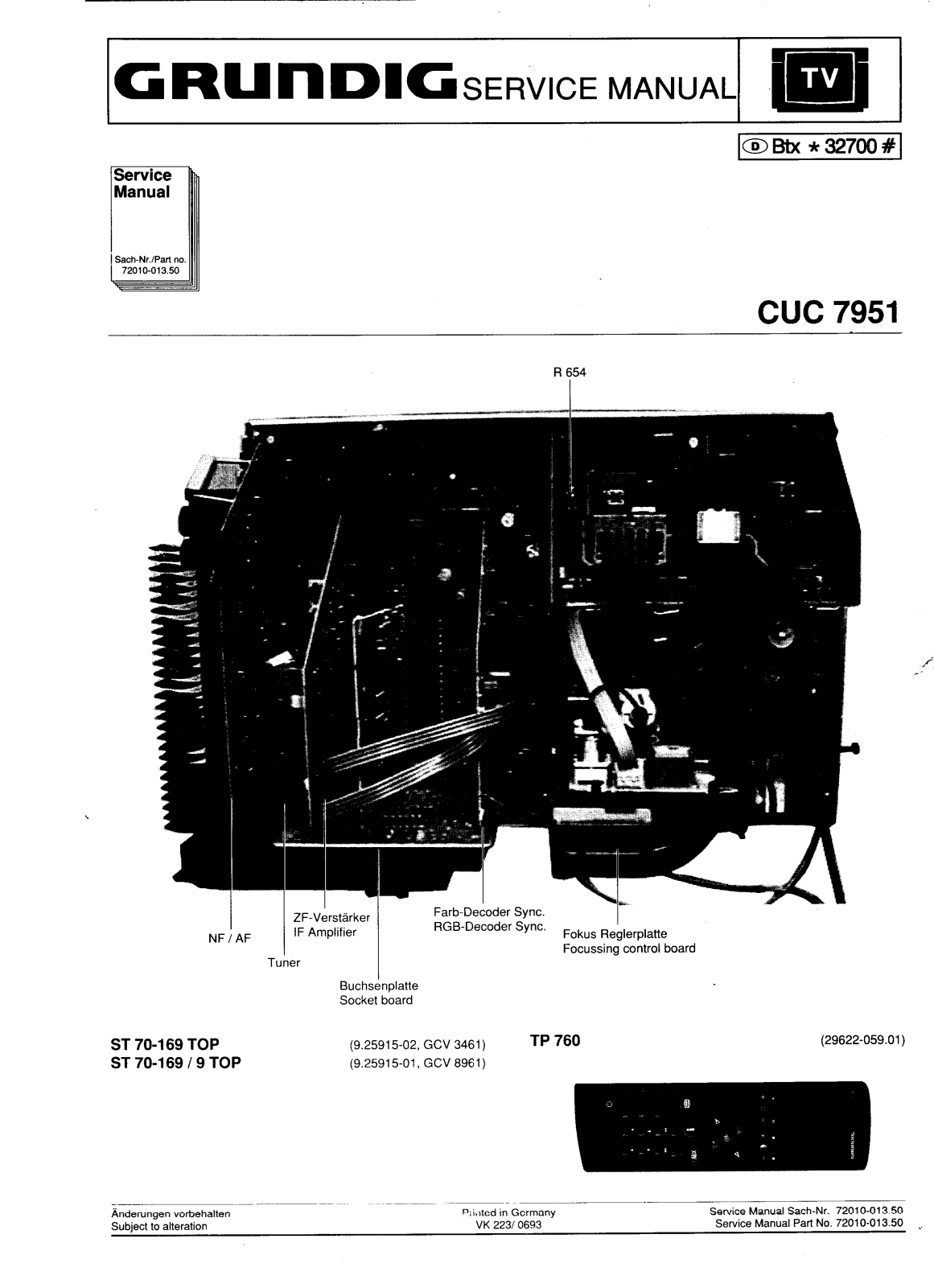 Grundig CUC7951 Schematic