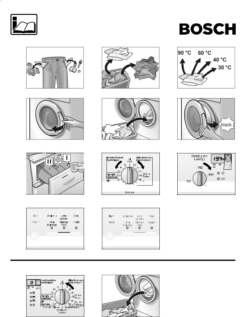 Bosch WFO130AFG, WFO110AFG Programs list