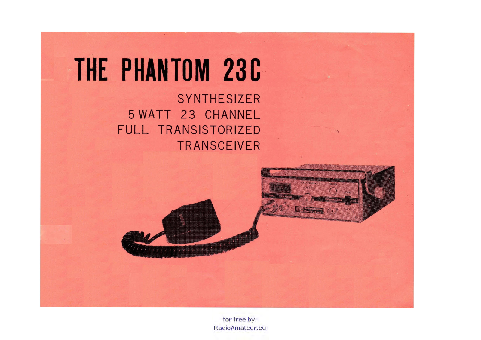 Tenko Phantom 23C User Manual