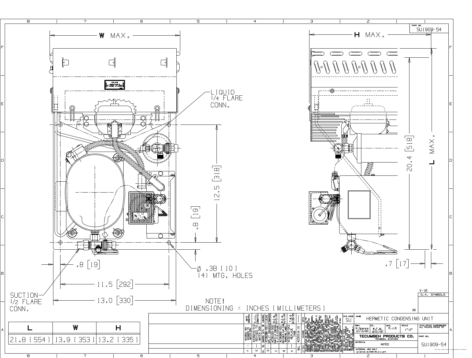 Tecumseh AKA9446EXAXE Drawing Data