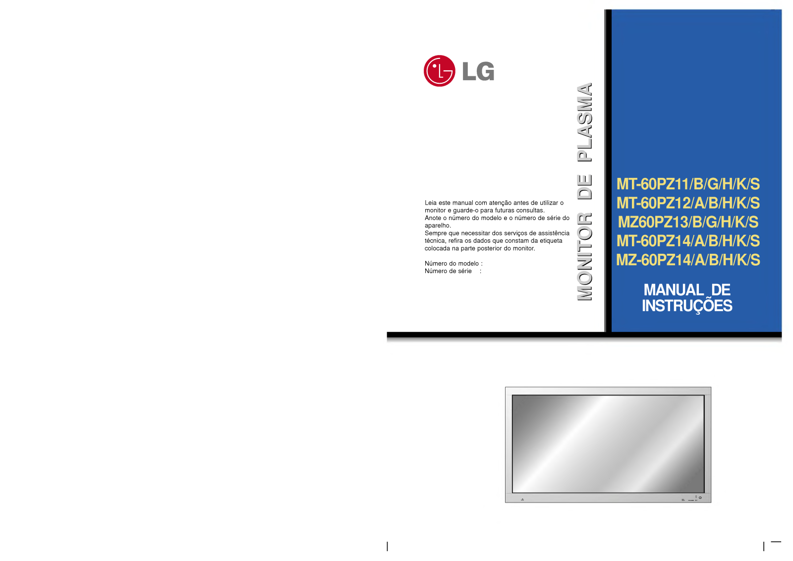 Lg MZ-60PZ13B, MZ-60PZ13 User Manual