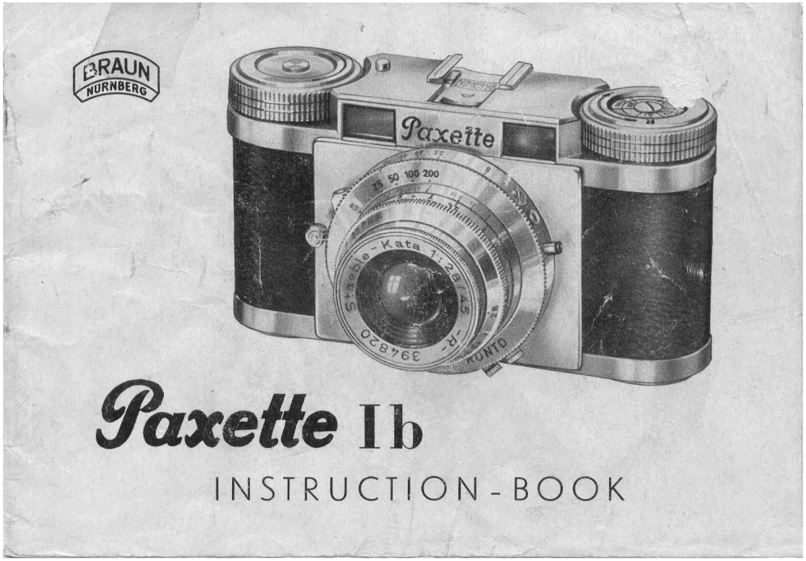 Braun Paxette IB Downloadable Instruction Book