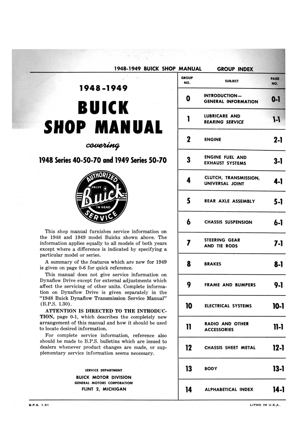 Buick Roadmaster 1948 1949 User Manual