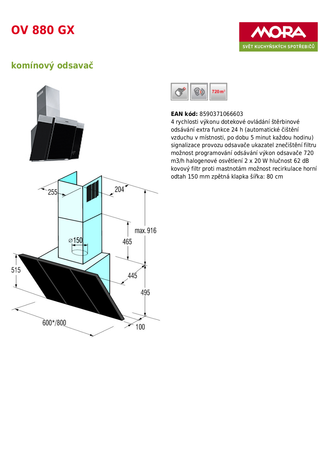 Mora OV 880 GX User Manual