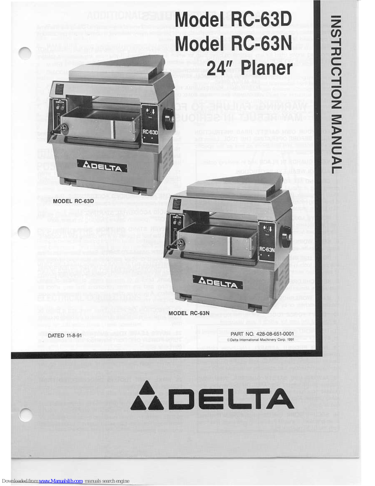 Delta RC-63D, RC-63N Instruction Manual