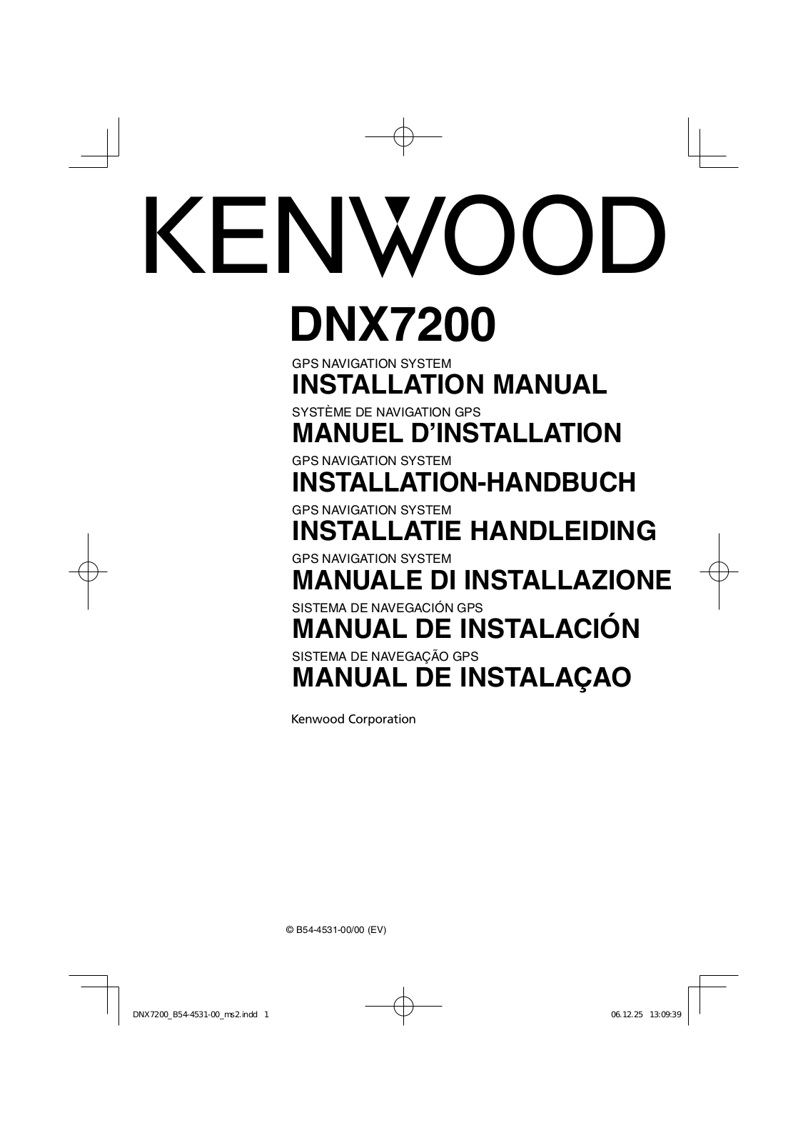 Kenwood DNX7200 User Manual