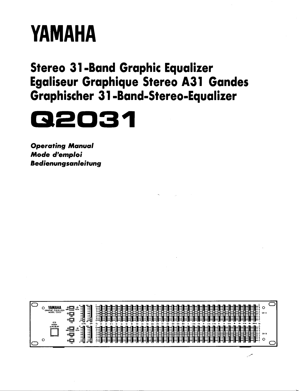 Yamaha Q2031 User Manual