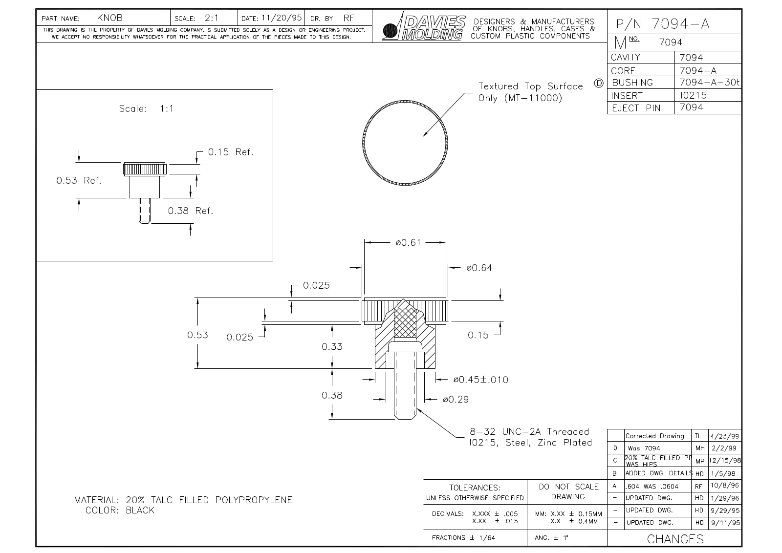 Davies Molding 7094-A Reference Drawing