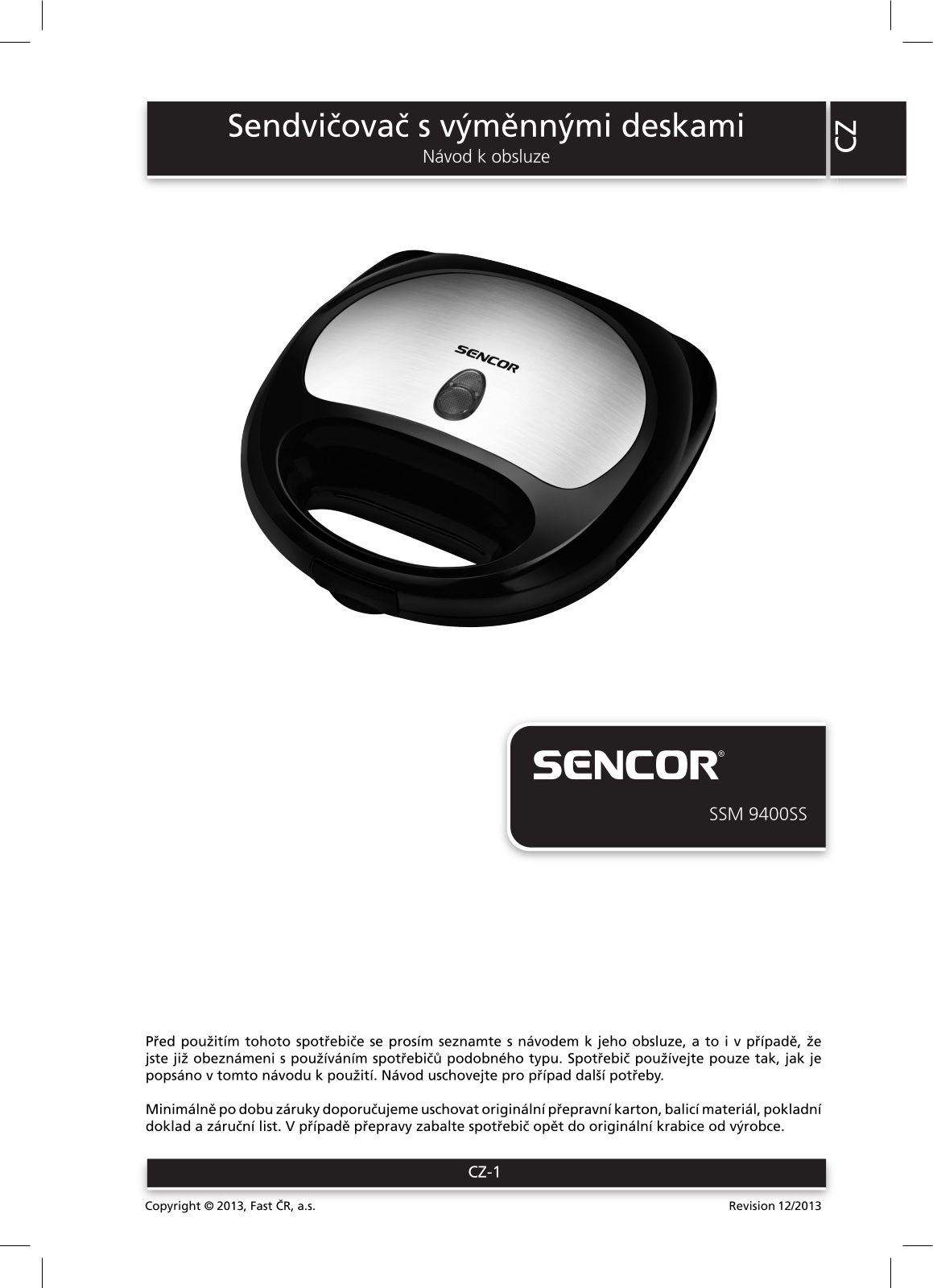 Sencor SSM 9400SS User Manual