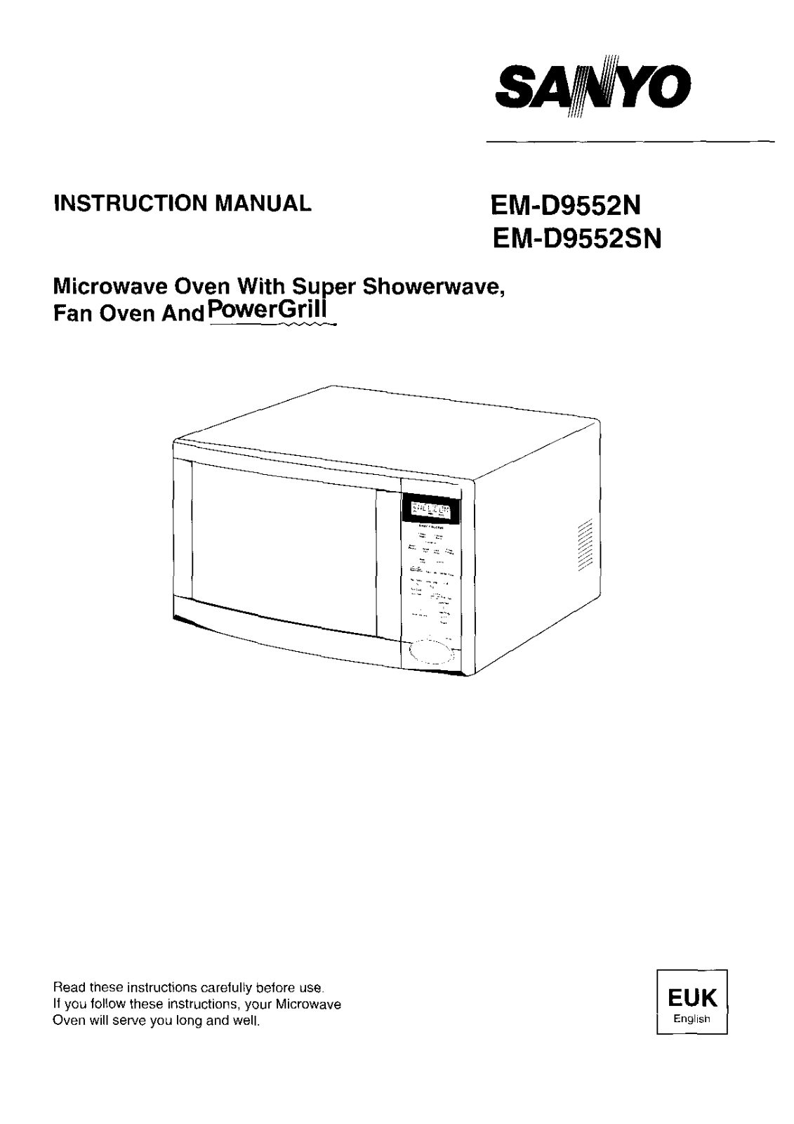 Sanyo EM-D9552N, EM-D9552SN Instruction Manual