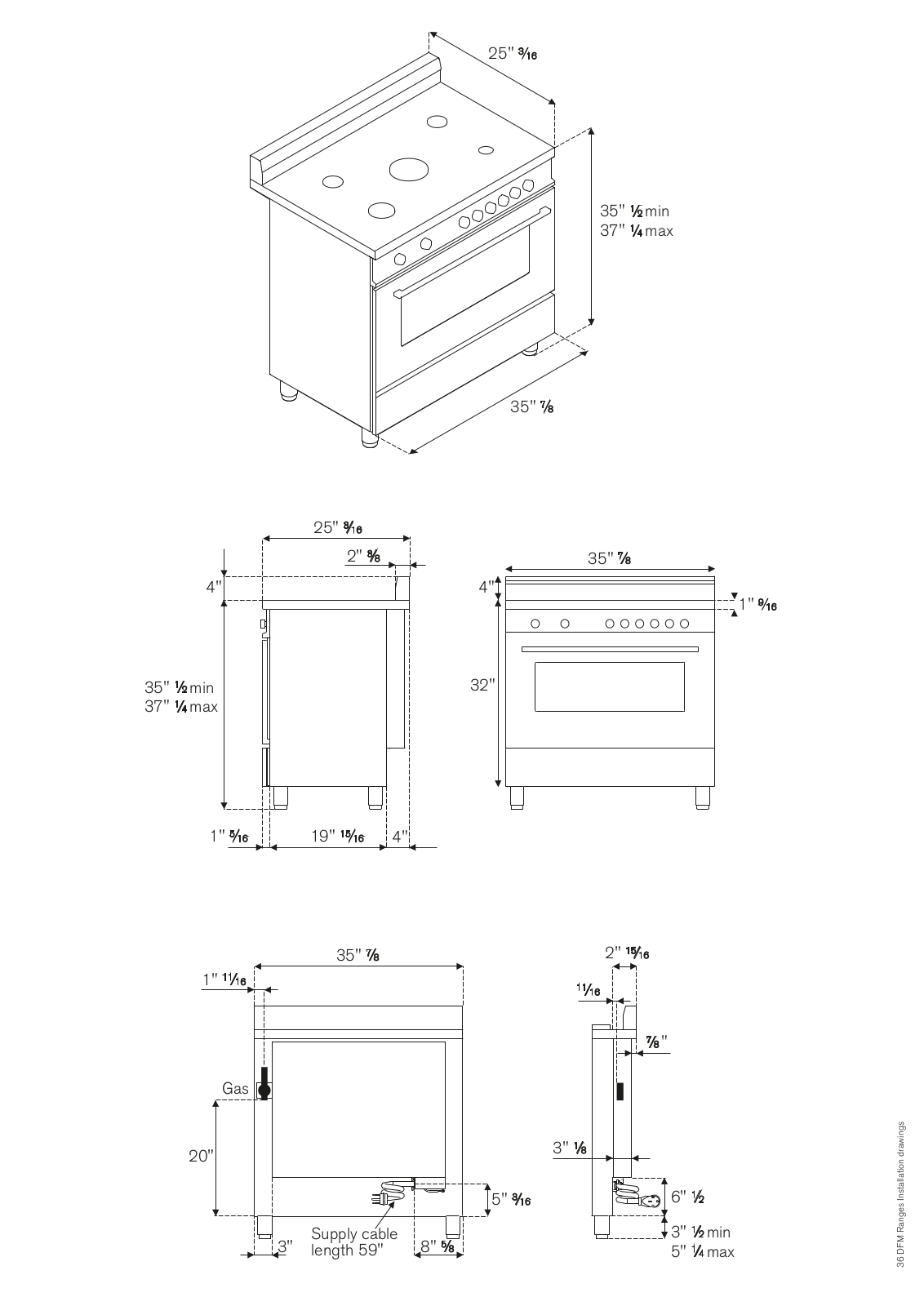 Bertazzoni MAS365DFMXELP, MAS365DFMXE Installation Guide