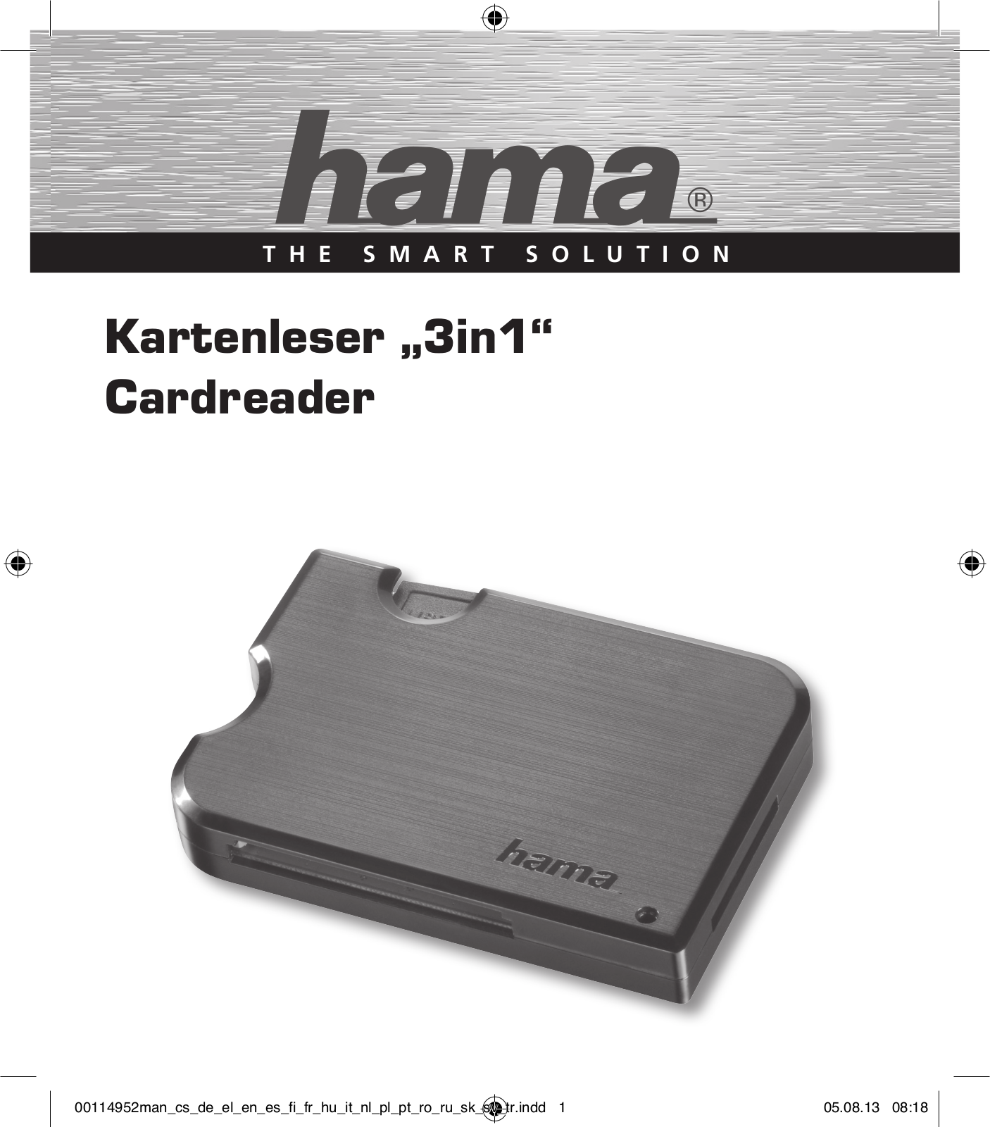 Hama Card Reader SuperSpeed 3in1 User Manual