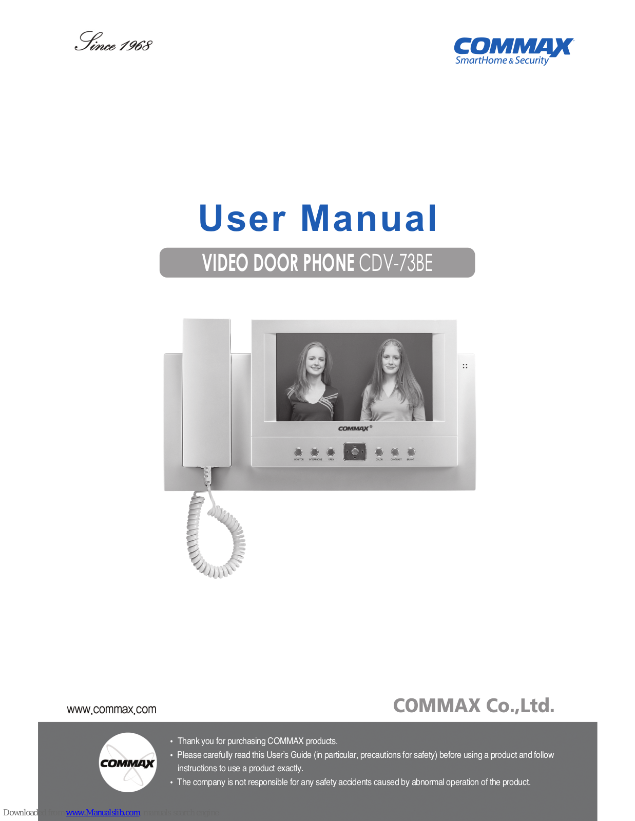 Commax CDV-73BE User Manual