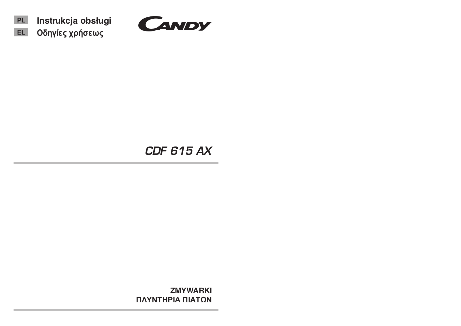 Candy CDF 615 AX User Manual