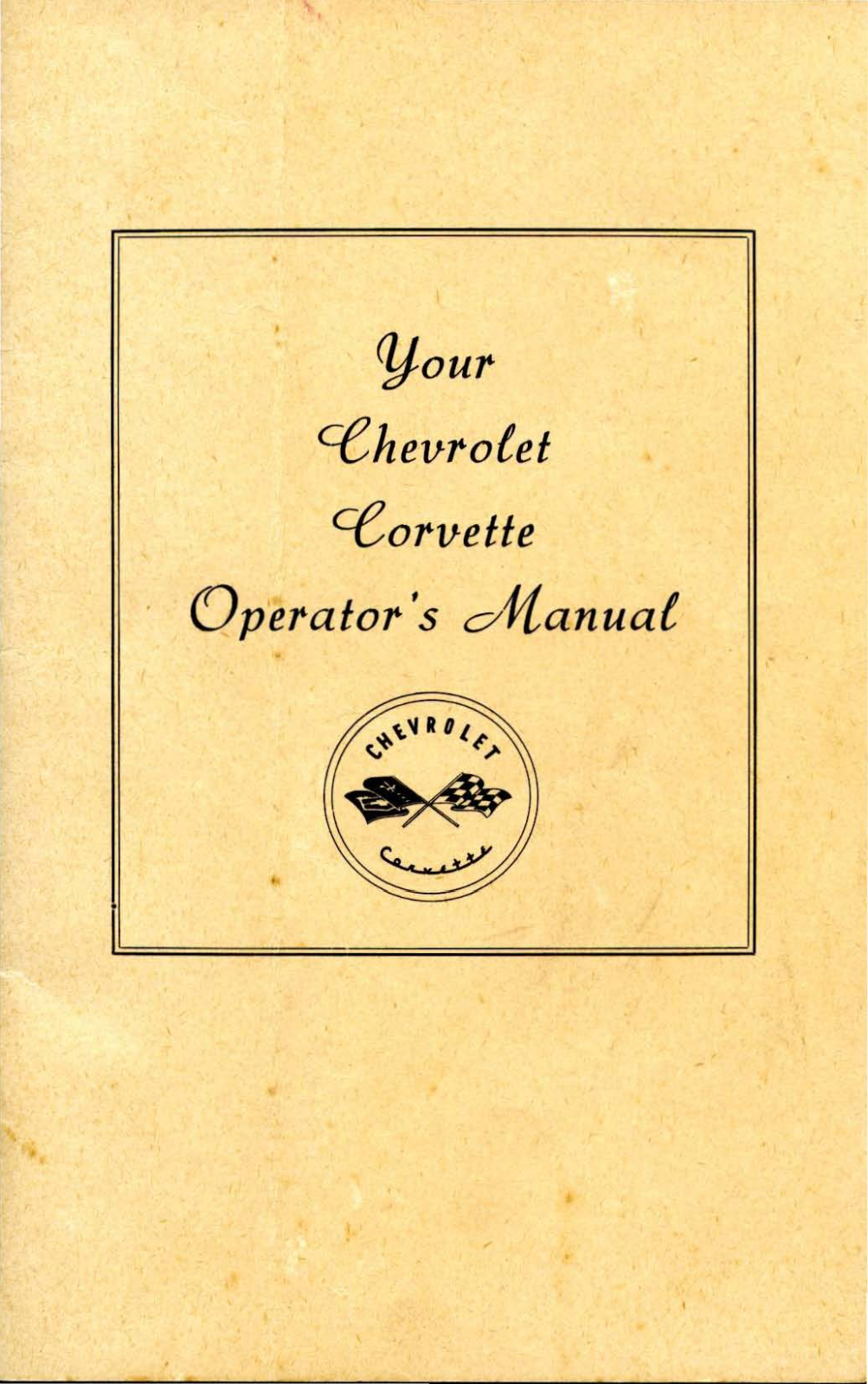 Corvette C1 1953 User Manual - ManualMachine.com