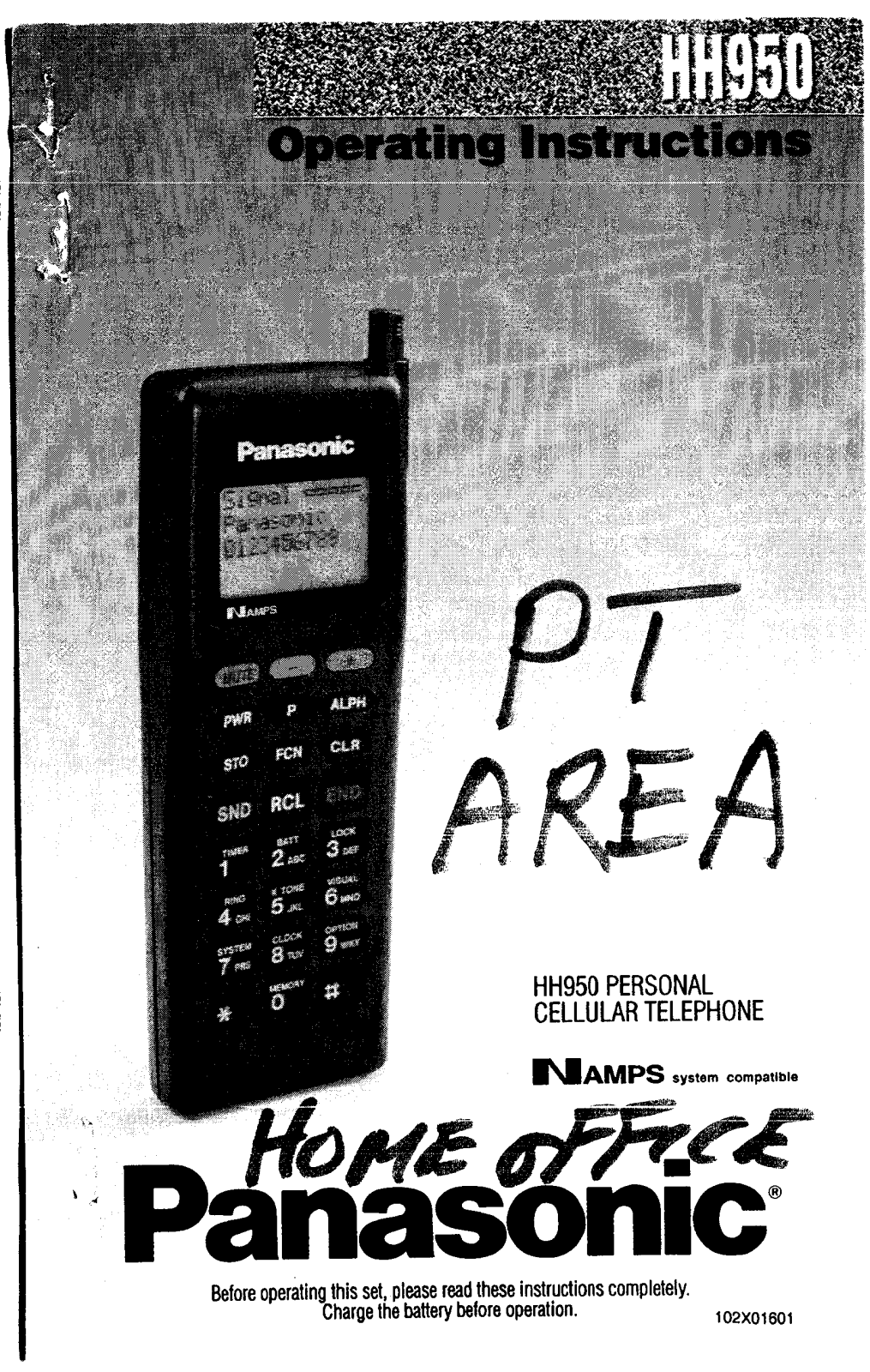 Panasonic hh950 Operation Manual