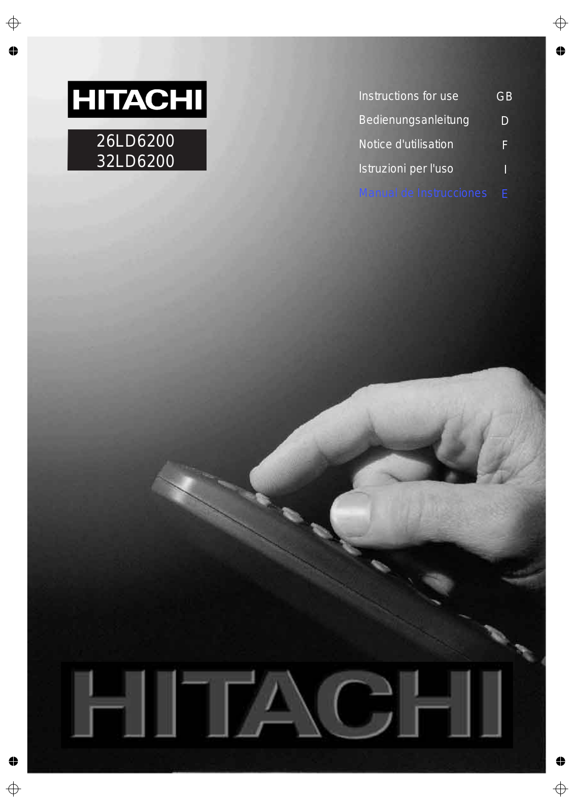 Hitachi 26LD6200IT, 26LD6200, 32LD6200 User Manual