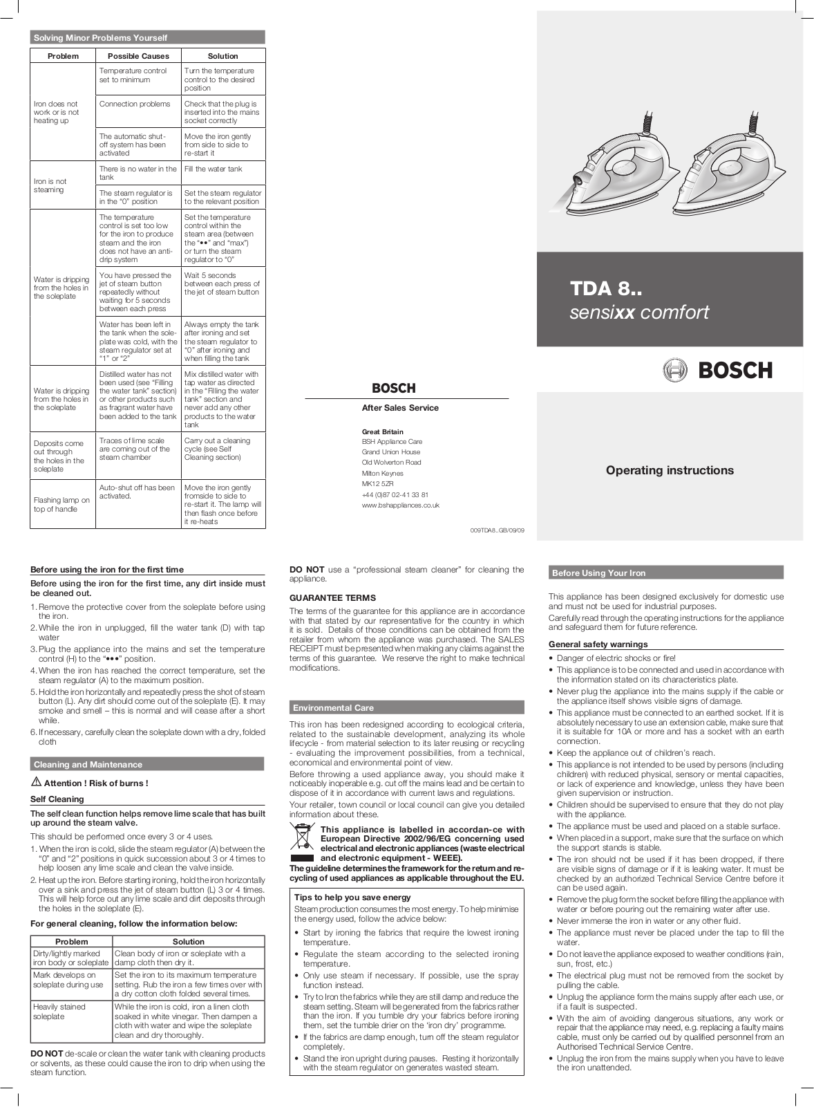 Bosch TDA8393GB, TDA8364GB User Manual