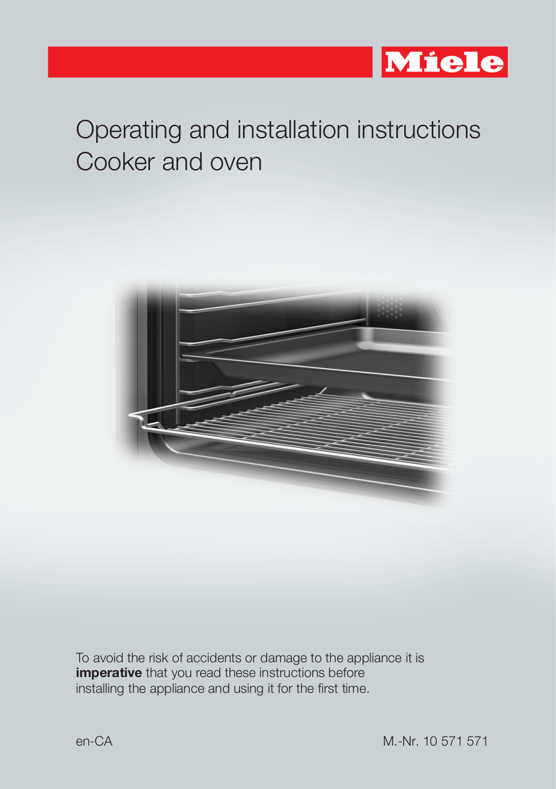 Miele H2265E, H2265I, H2265B Operating instructions