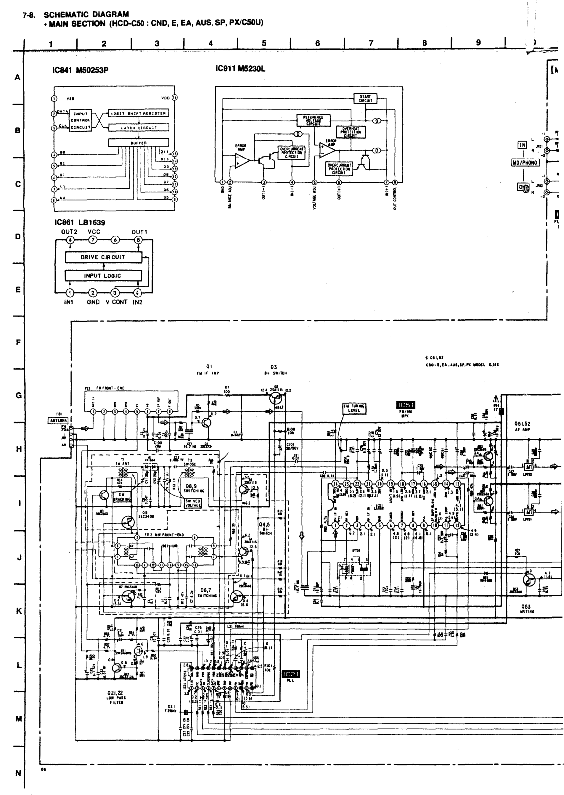 Sony FH-C5X, HCD-C50 Schematic