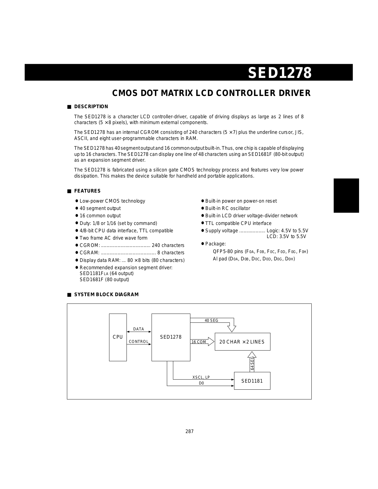 SMOS SED1278F Datasheet