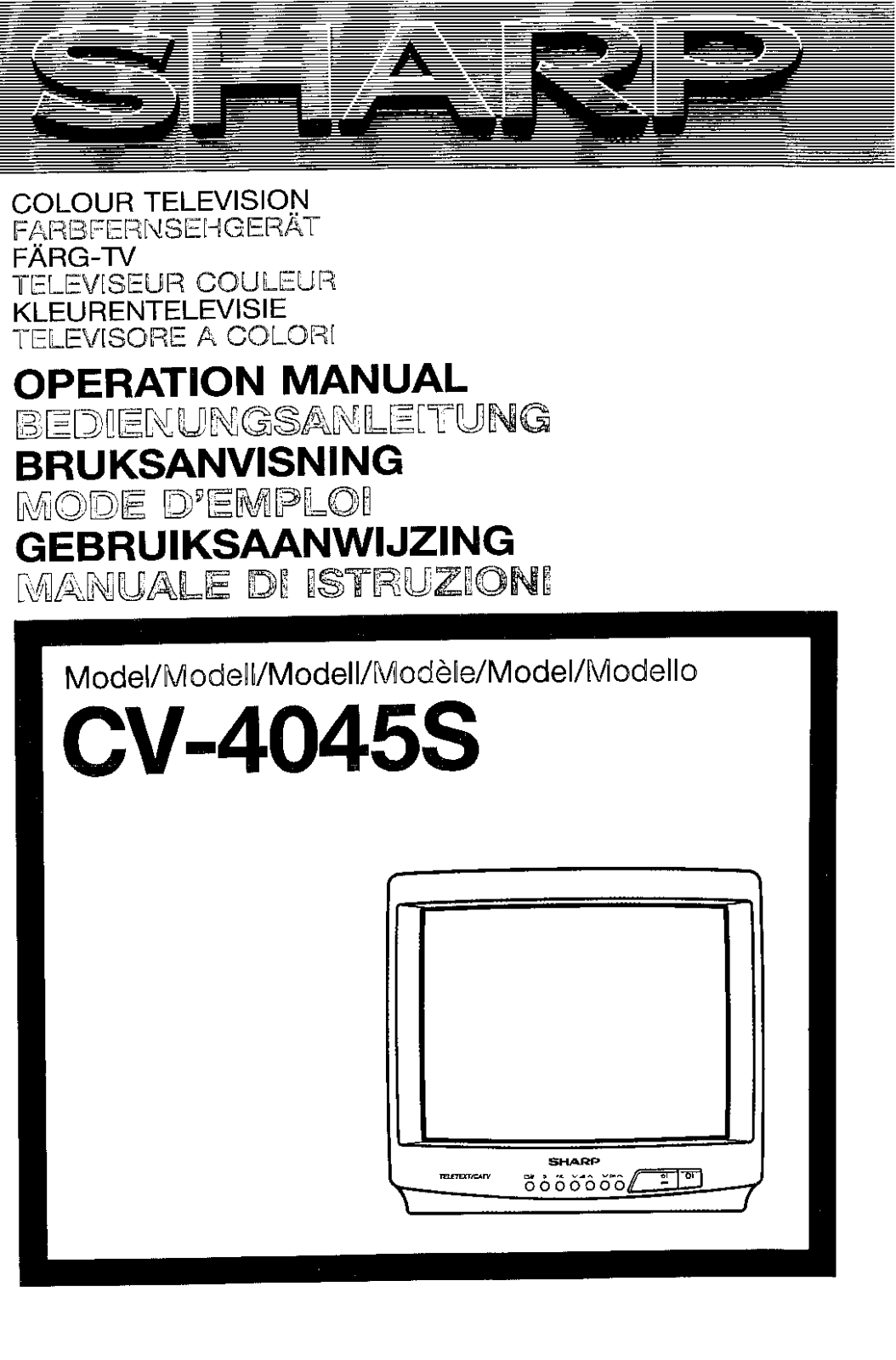 Sharp CV-4045S User Manual