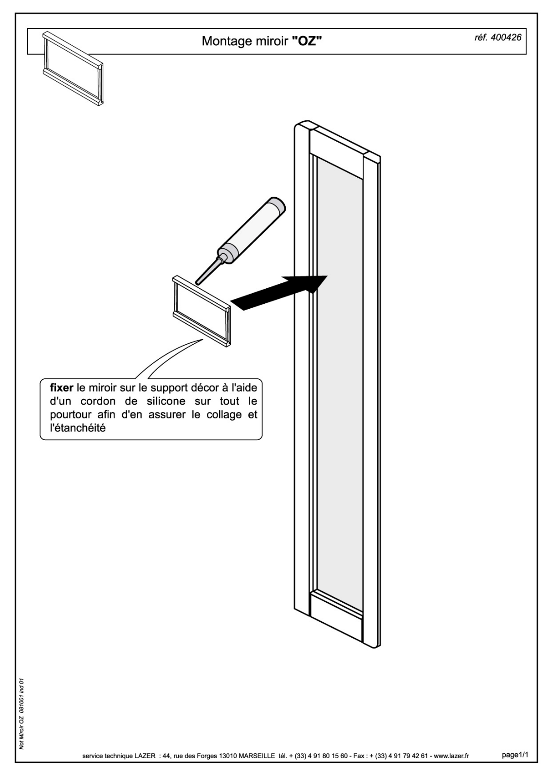 LAZER MIROIR OZ User Manual