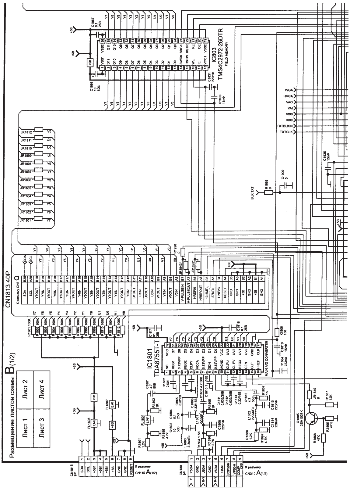 SONY KV28S4R Schematics List 12