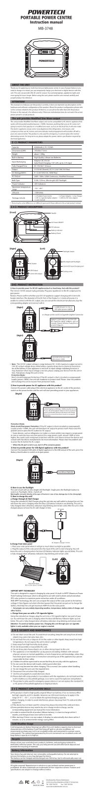 Powertech MB-3748 User Manual