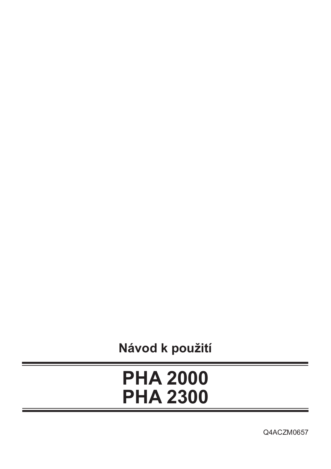 Bosch PHA 2000, PHA2300 User Manual