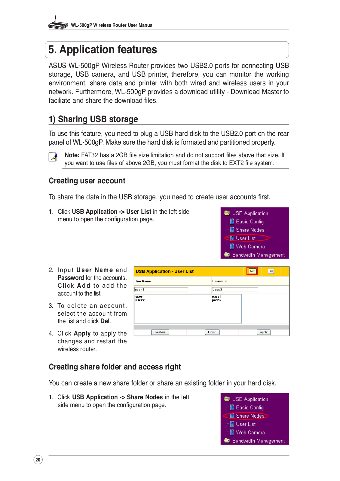 ASUSTeK Computer WL500GP Users Manual