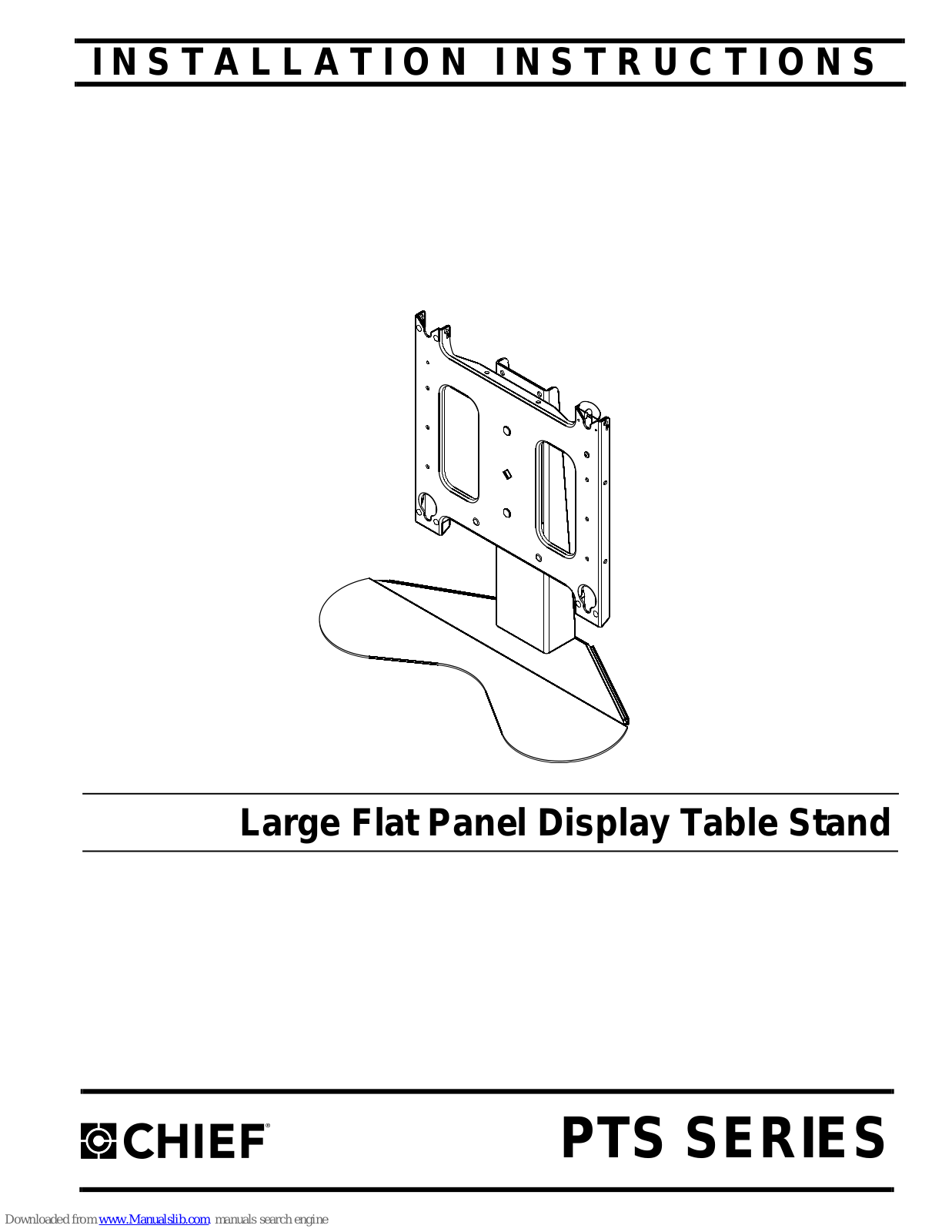 CHIEF PTS Series Installation Instructions Manual - ManualMachine.com