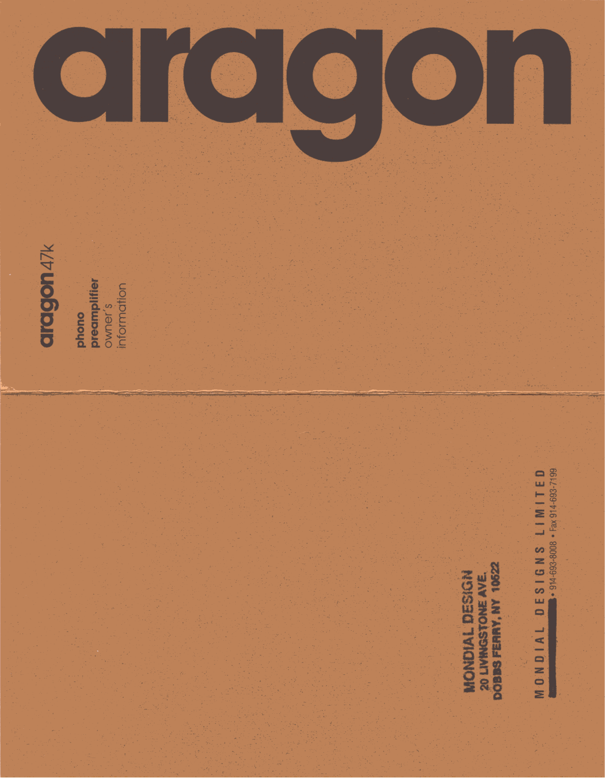 Aragon 47-K Owners manual