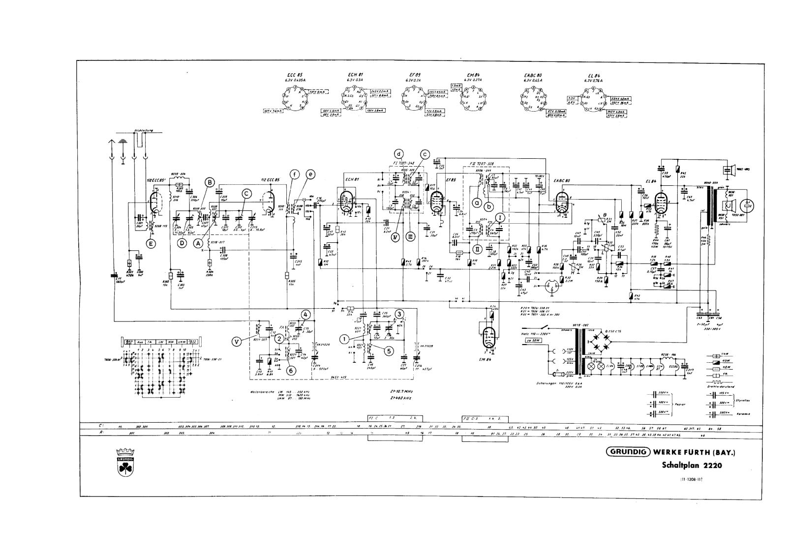 Grundig 2220 schematic