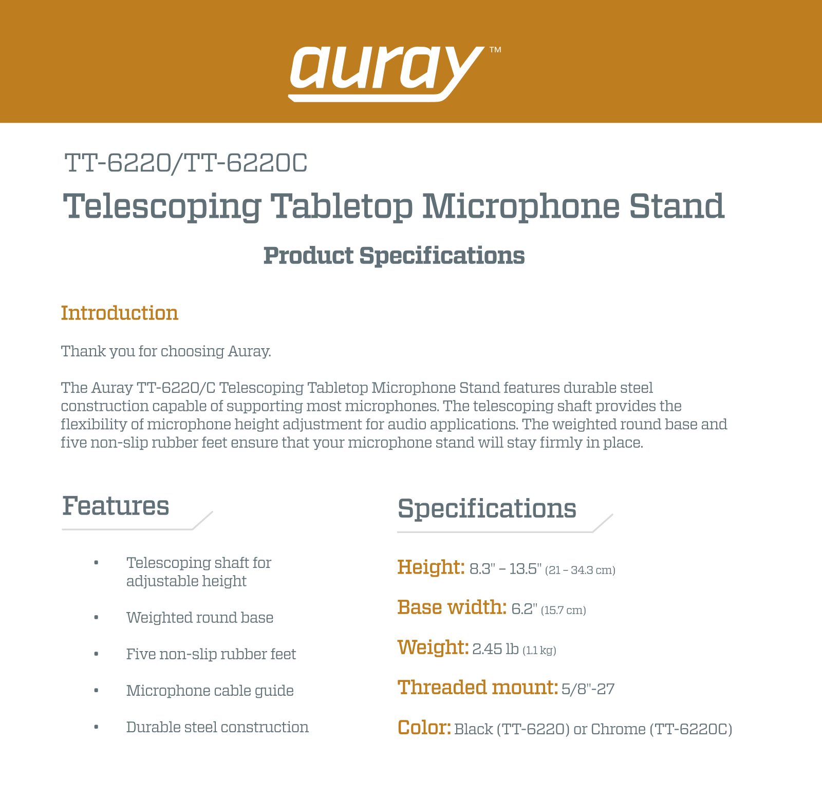 Auray TT-6220 User manual - ManualMachine.com