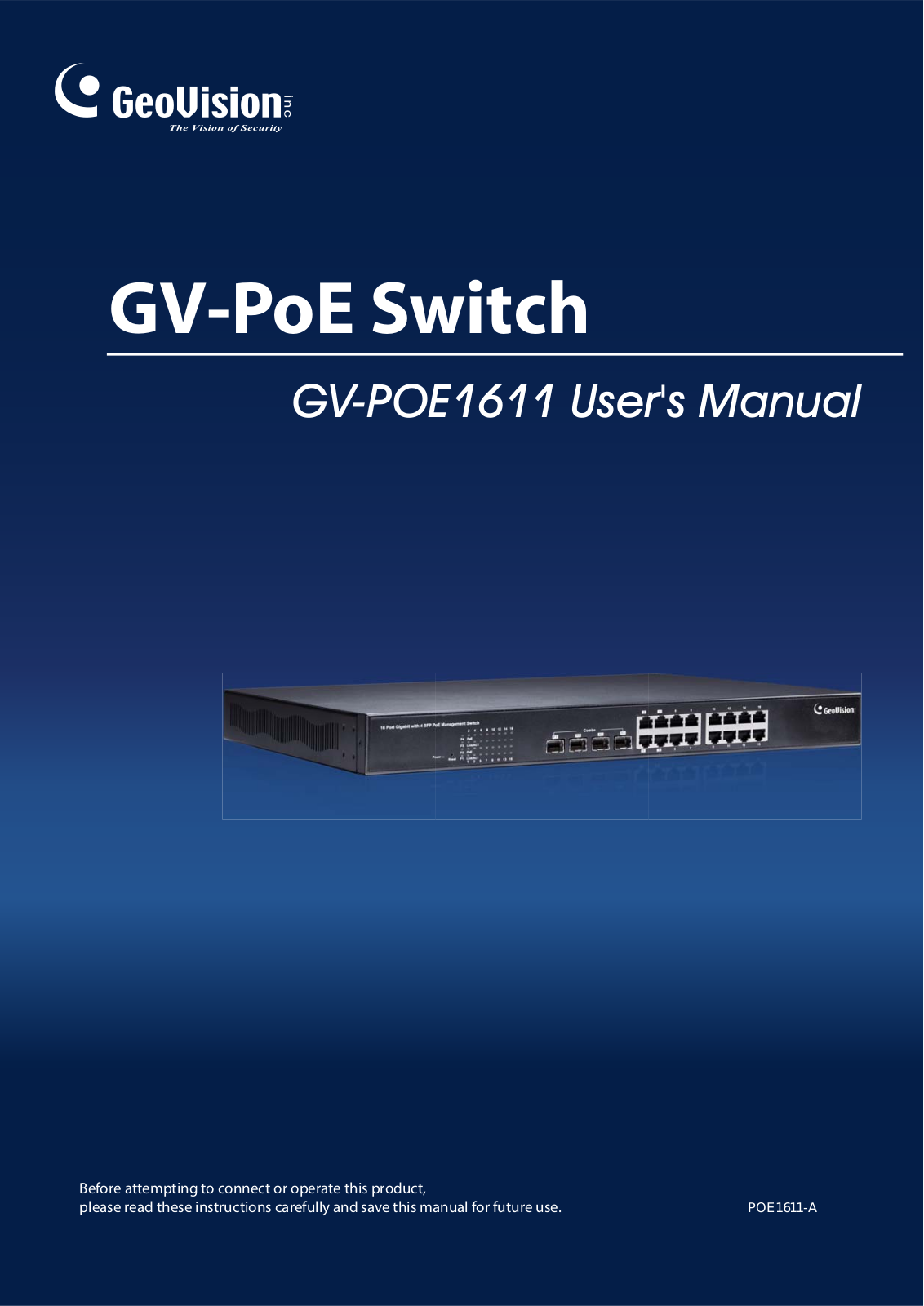 Geovision GV-POE1611 User Manual