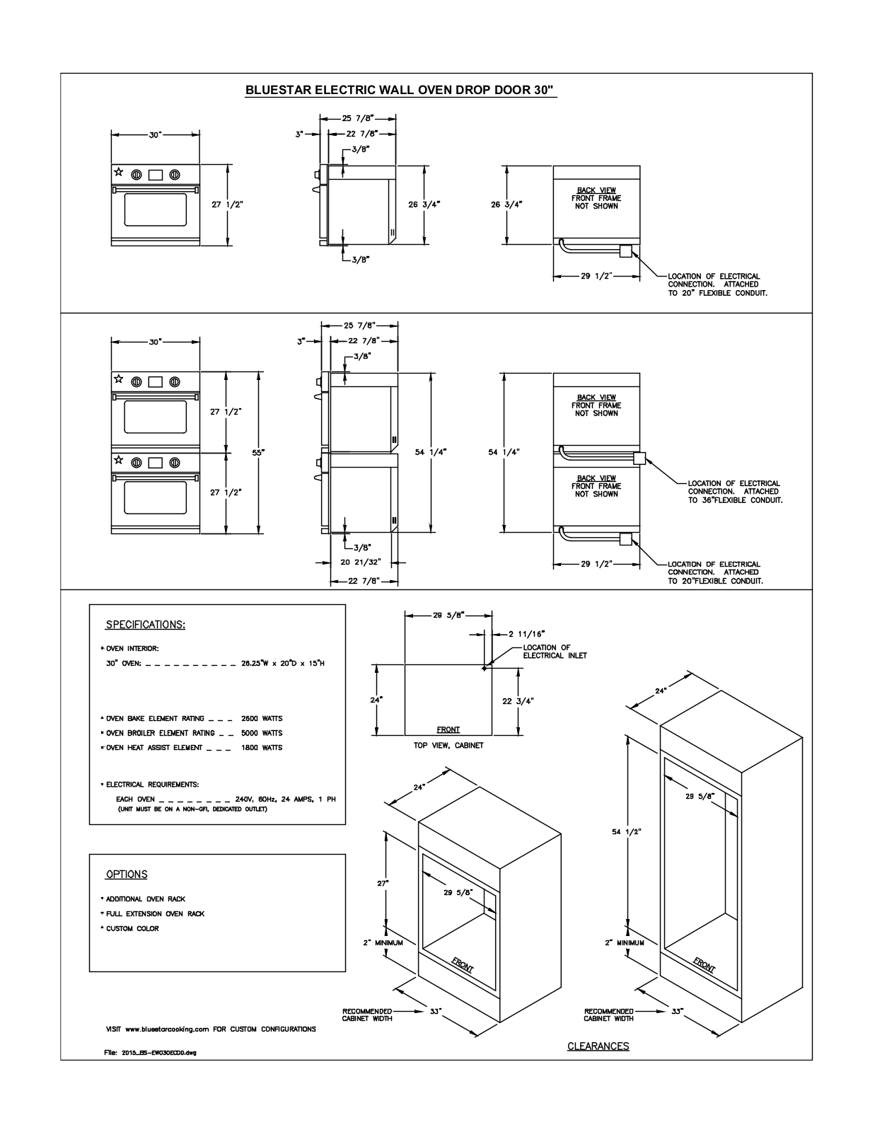 BlueStar BSEWO30ECDD User Manual