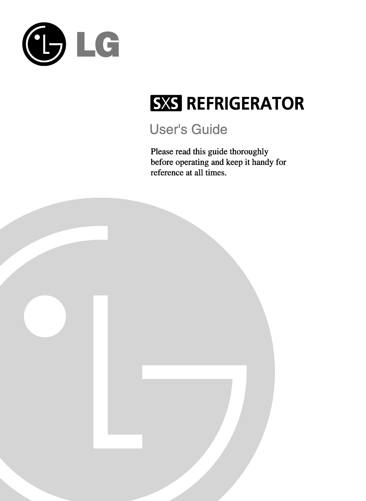 LG GR-B197WV User Manual